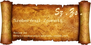 Szeberényi Zsanett névjegykártya