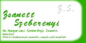 zsanett szeberenyi business card