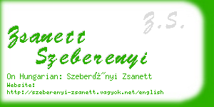 zsanett szeberenyi business card